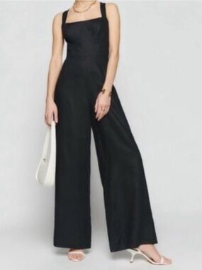 Reformation Black Wide Leg Jumpsuit NWT Size 4